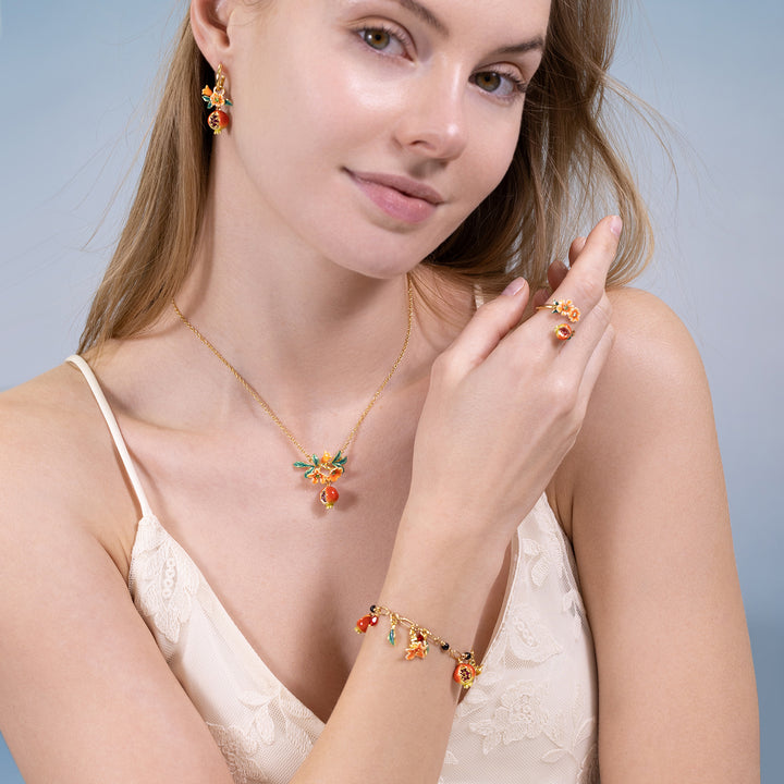 Pomegranate Flower Earrings