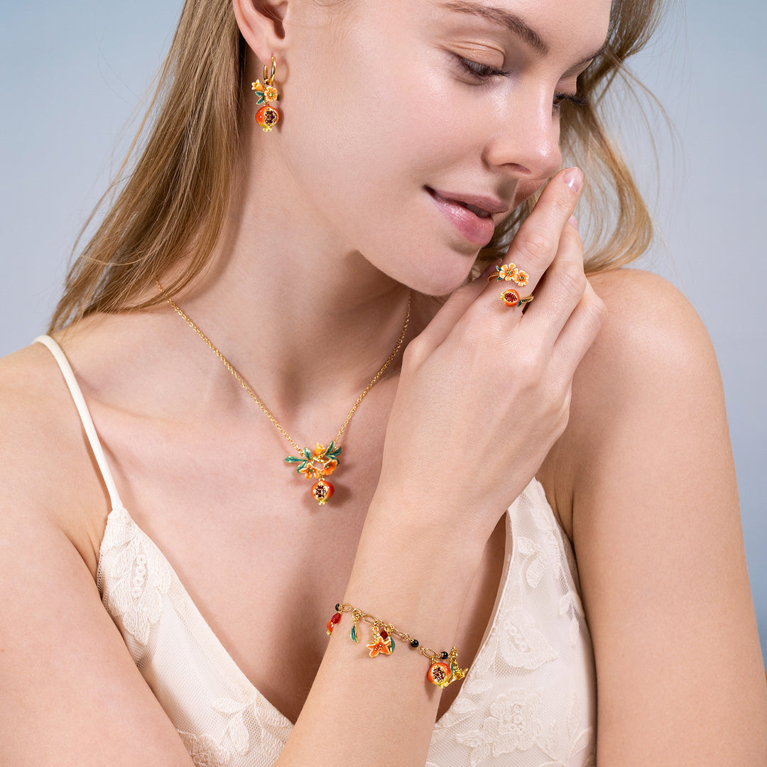 Pomegranate Flower Earrings