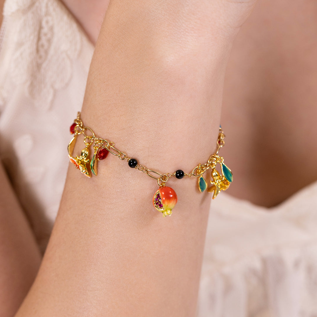 Pomegranate Charm Bracelet