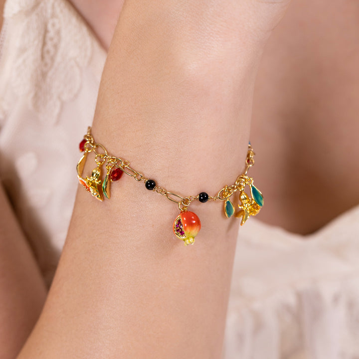Pomegranate Charm Bracelet