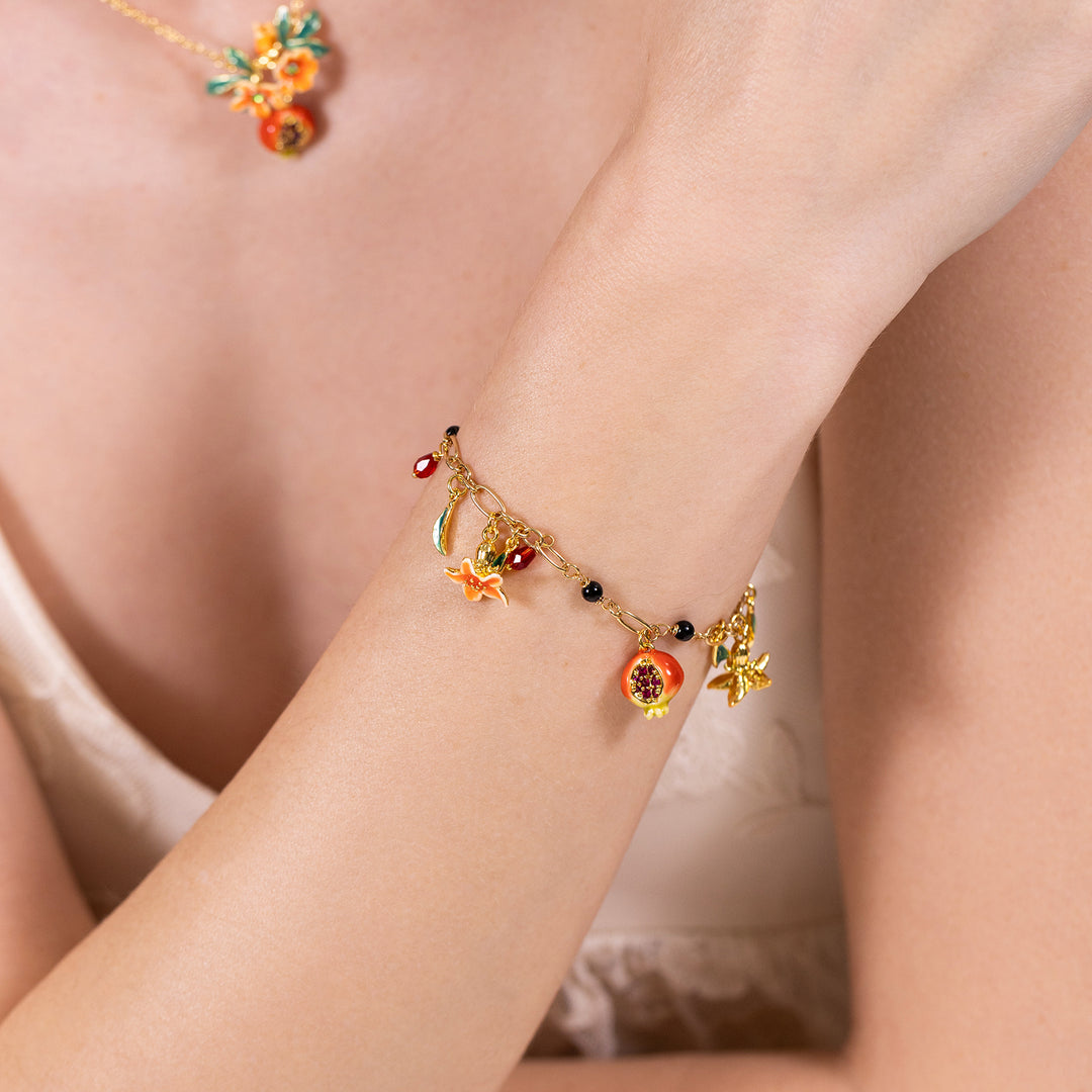 Pomegranate Charm Bracelet