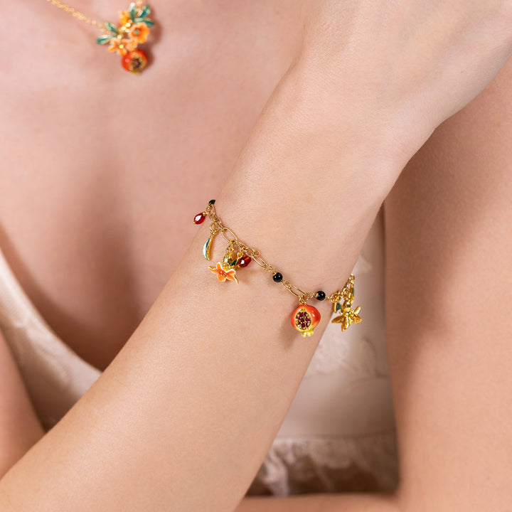 Pomegranate Charm Bracelet