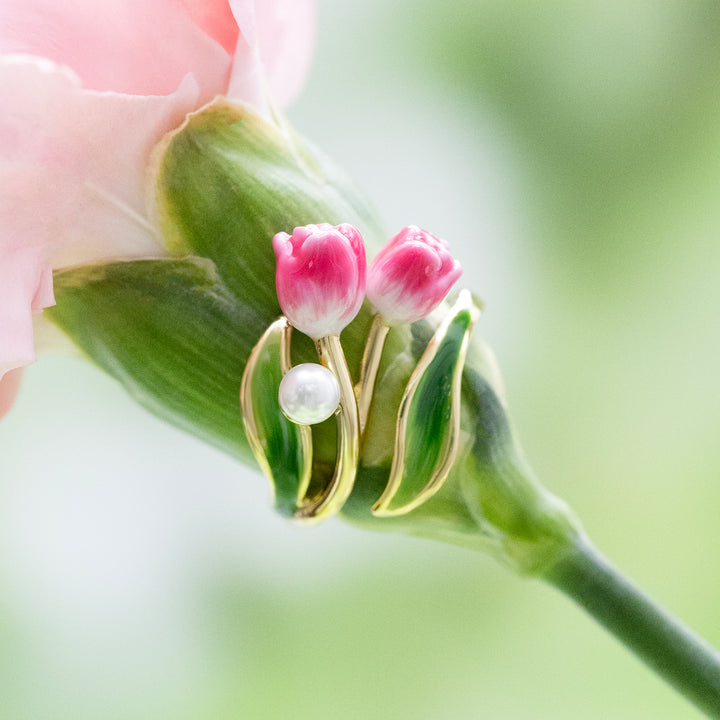 Selenichast Tulip Stud Earrings Tulip Jewelry