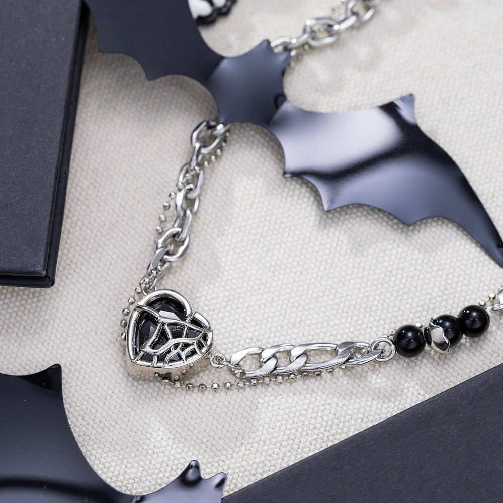 Silver Heart Chain Necklace Selenichast 