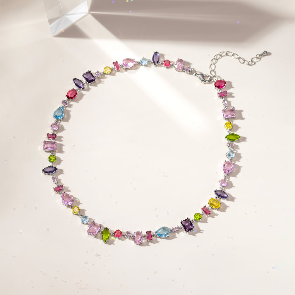 Selenichast Multi Color Gemstone Necklace