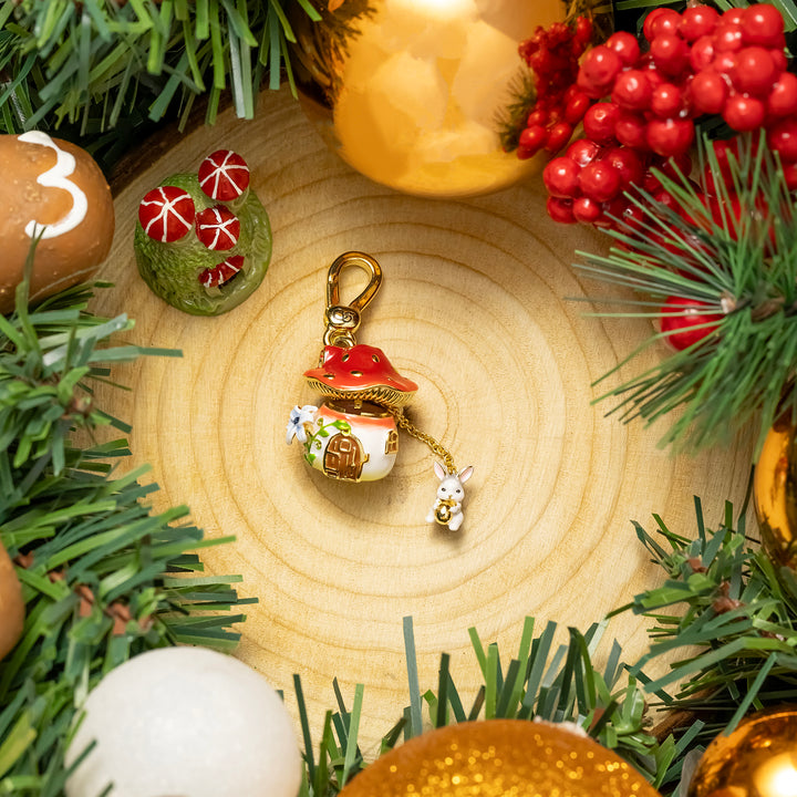 Rabbit Mushroom Locket Charm