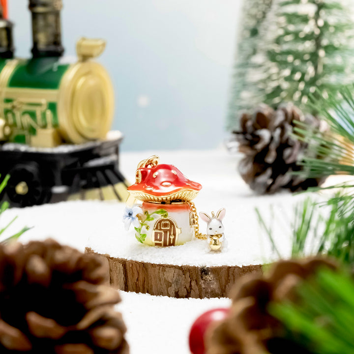 Rabbit Mushroom Locket Charm