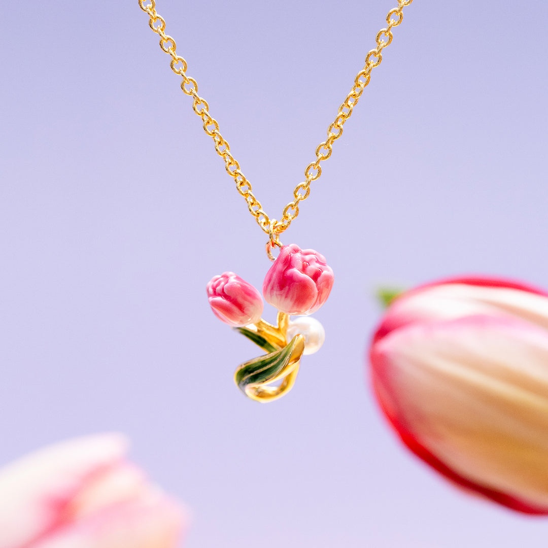 Selenichast Tulip Enamel Necklace