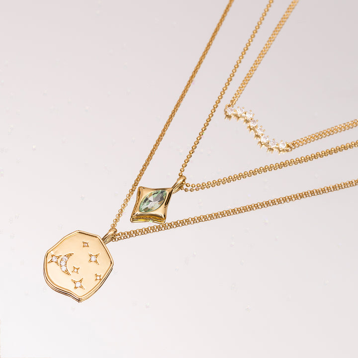 Moon Star Layered Necklace