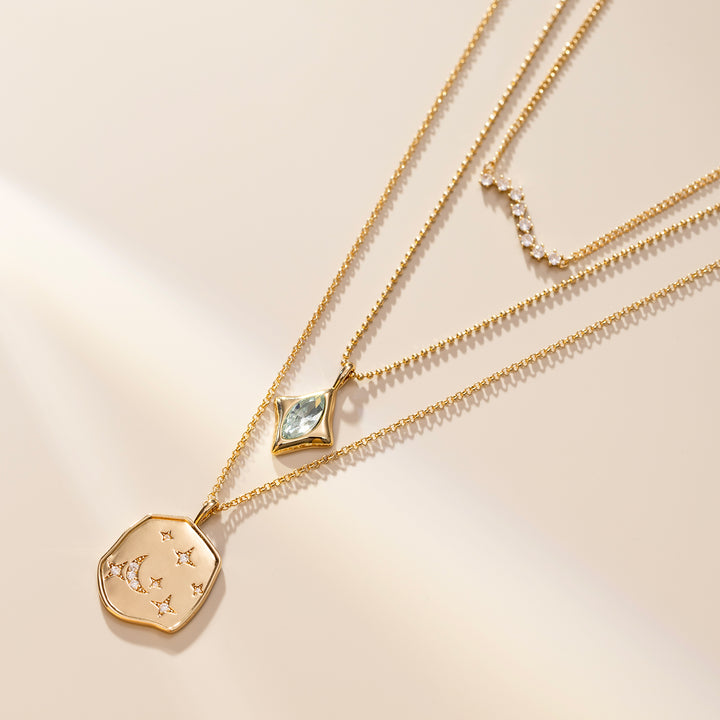 Moon Star Layered Necklace
