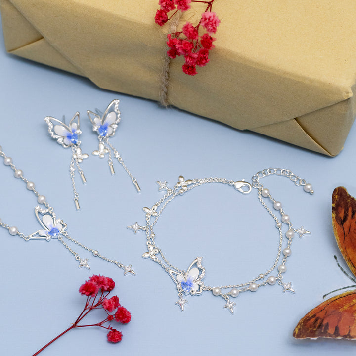 Butterfly Jewelry Set with Gift Wrapping