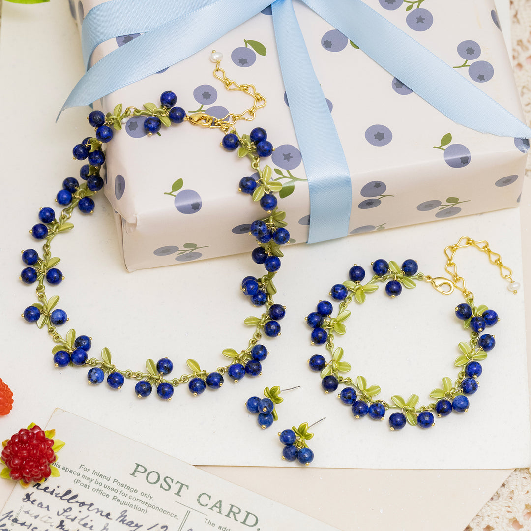Selenichast Blueberry Jewelry Set with Gift Wrapping