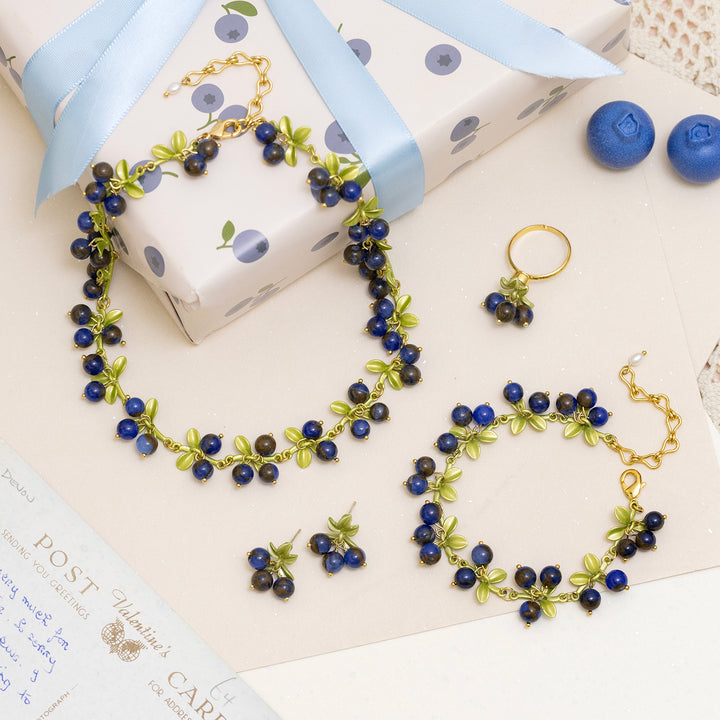 Blueberry Jewelry Set with Gift Wrapping