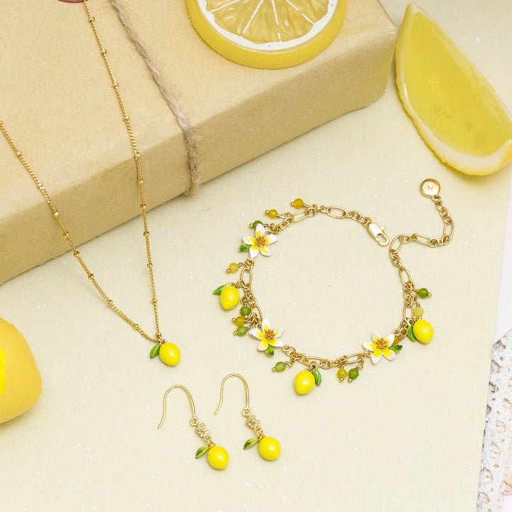 Selenichast Lemon Jewelry Set with Gift Wrapping