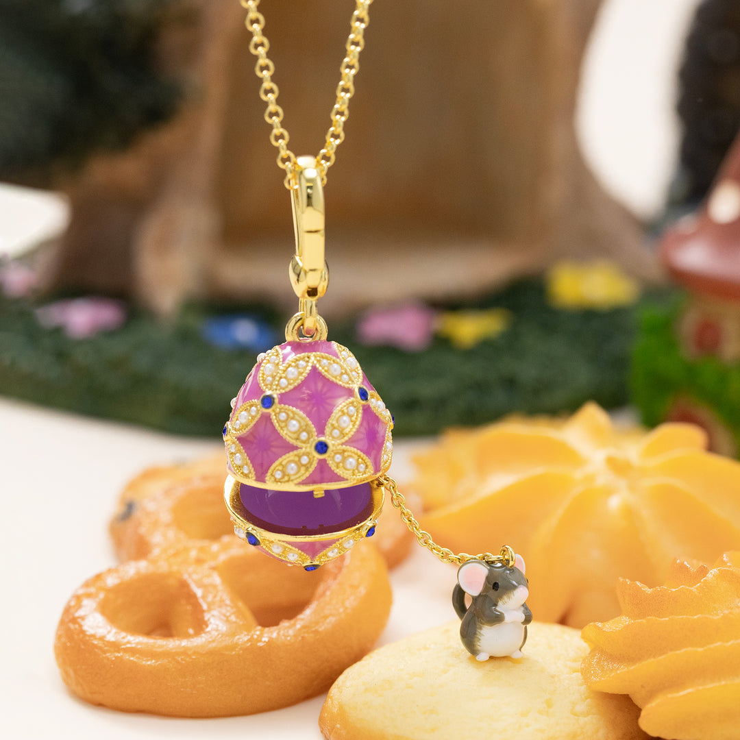 Selenichast Mouse Egg Locket Necklace