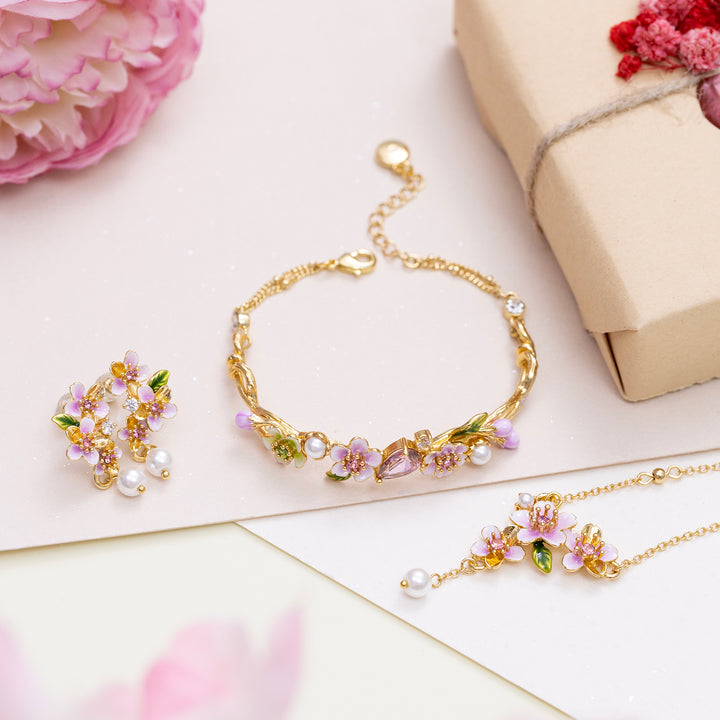 Selenichast Sakura Jewelry Set with Gift Wrapping