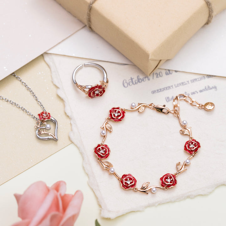 Selenichast Rose Jewelry Set with Gift Wrapping