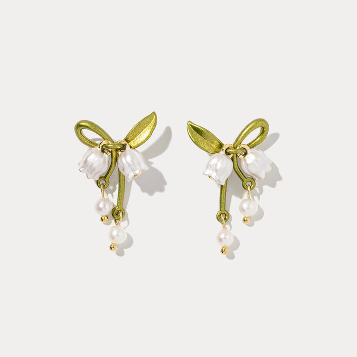 Lily of the valley Bow Earrings