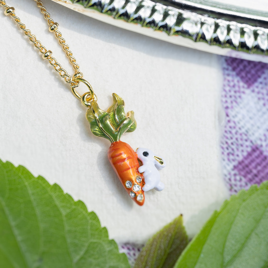 Carrot and Rabbit Necklace