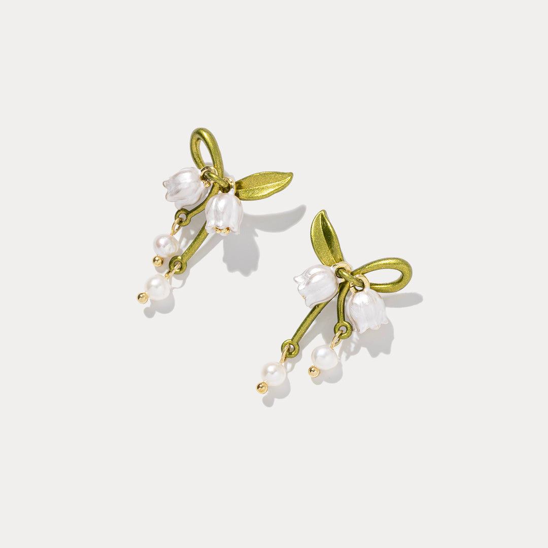 Lily of the valley Bow Earrings