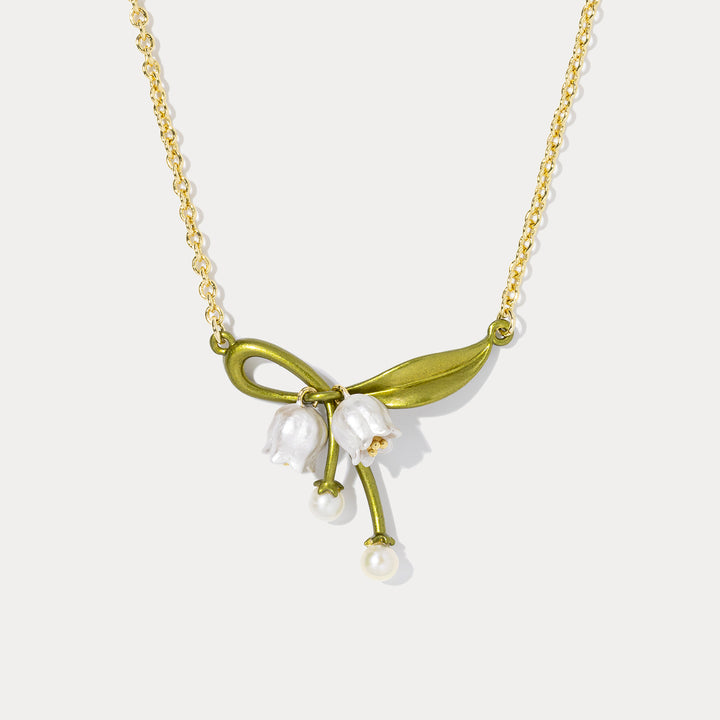 Lily of the valley Bow Necklace