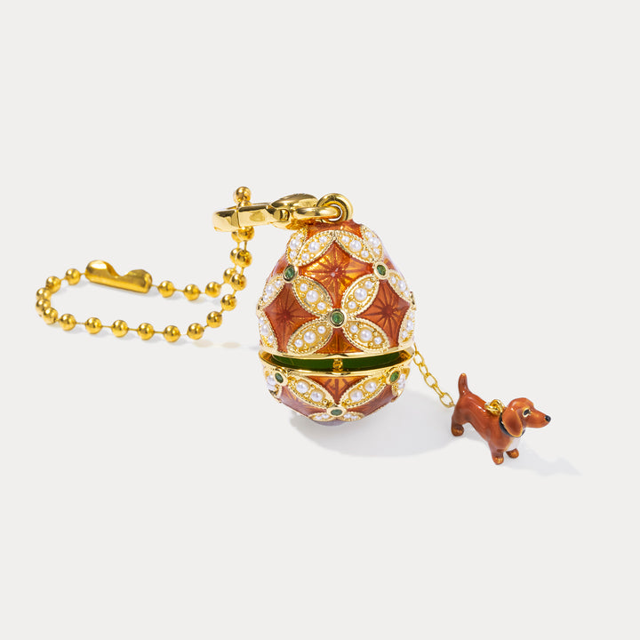 Dachshund Egg Locket Necklace