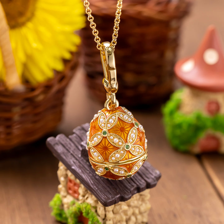 Dachshund Egg Locket Necklace