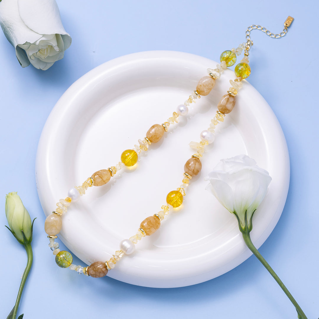 Citrine Beaded Necklace