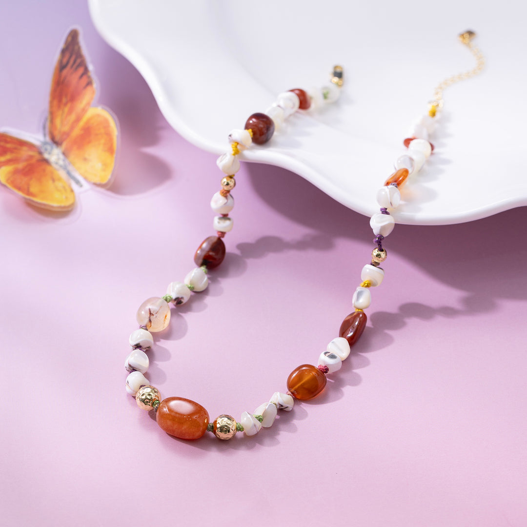 Carnelian Bead Necklace