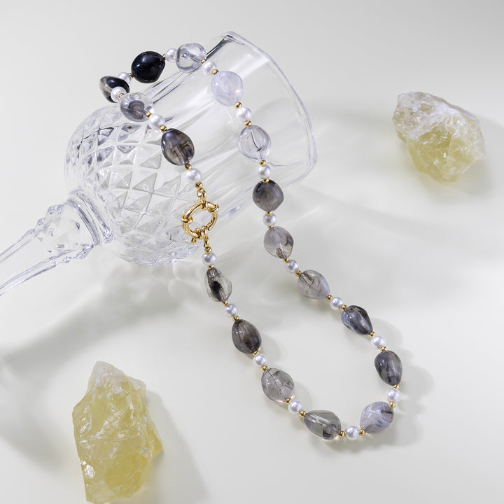 Black Beaded Necklace