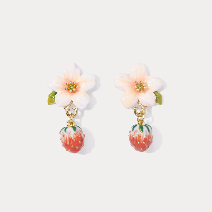 Strawberry Flower Earrings