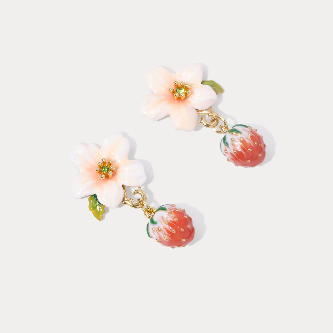 Strawberry Flower Earrings