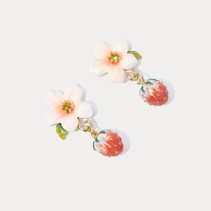 Strawberry Flower Earrings