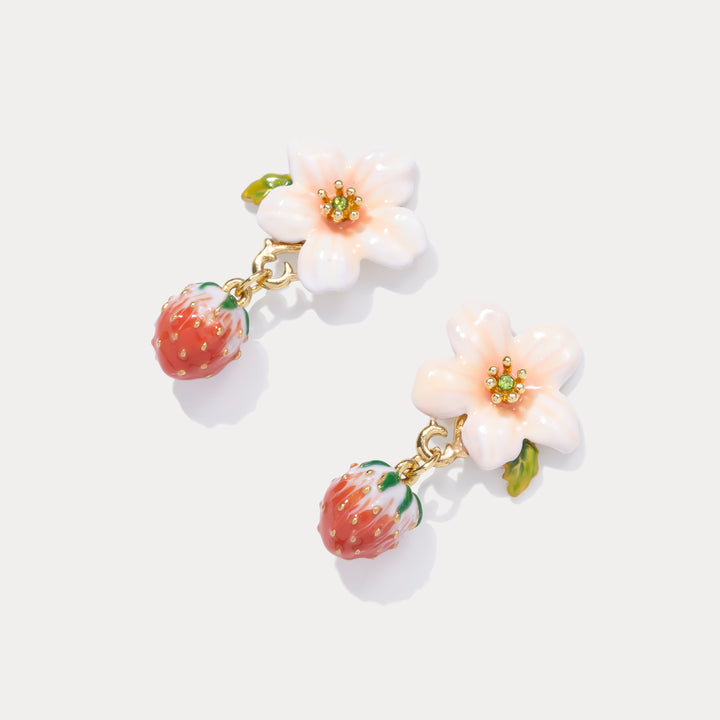 Strawberry Flower Earrings