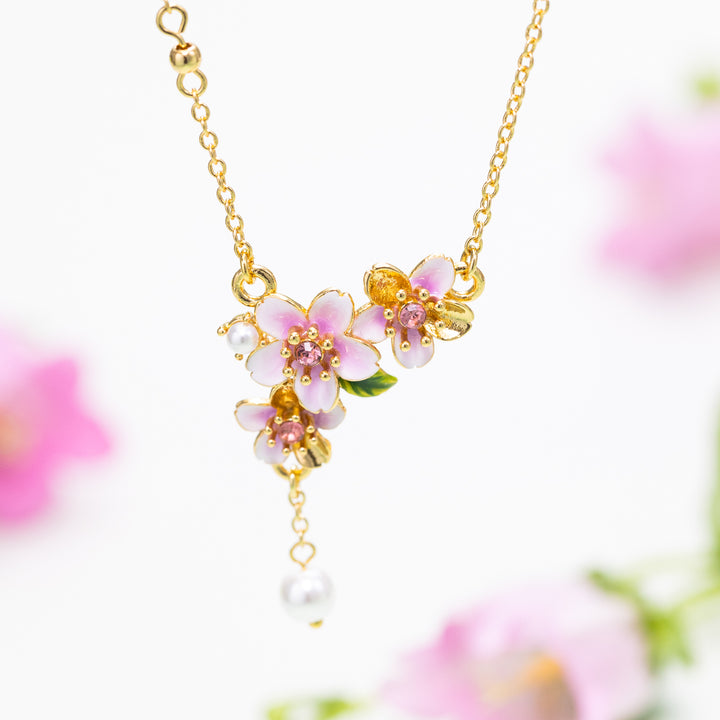 Sakura Enamel Necklace