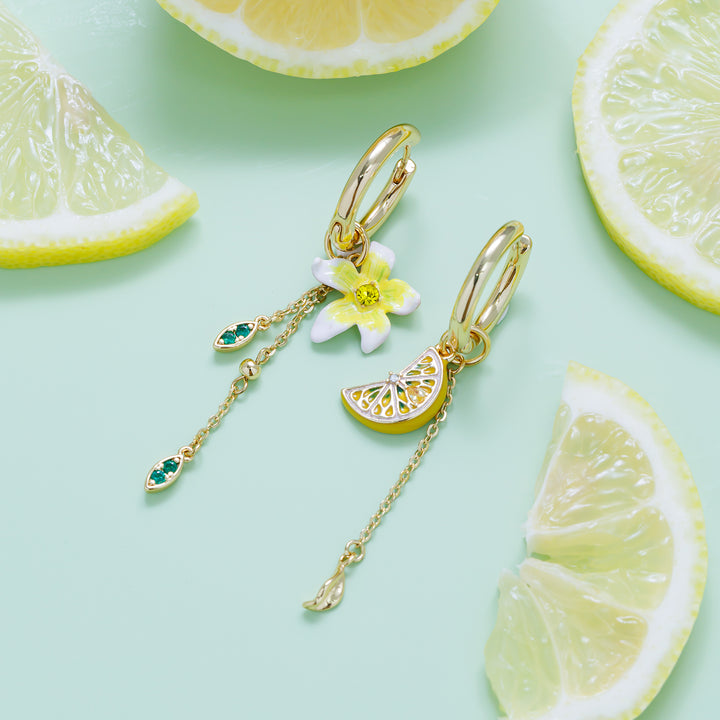 Boucles d'oreilles au citron