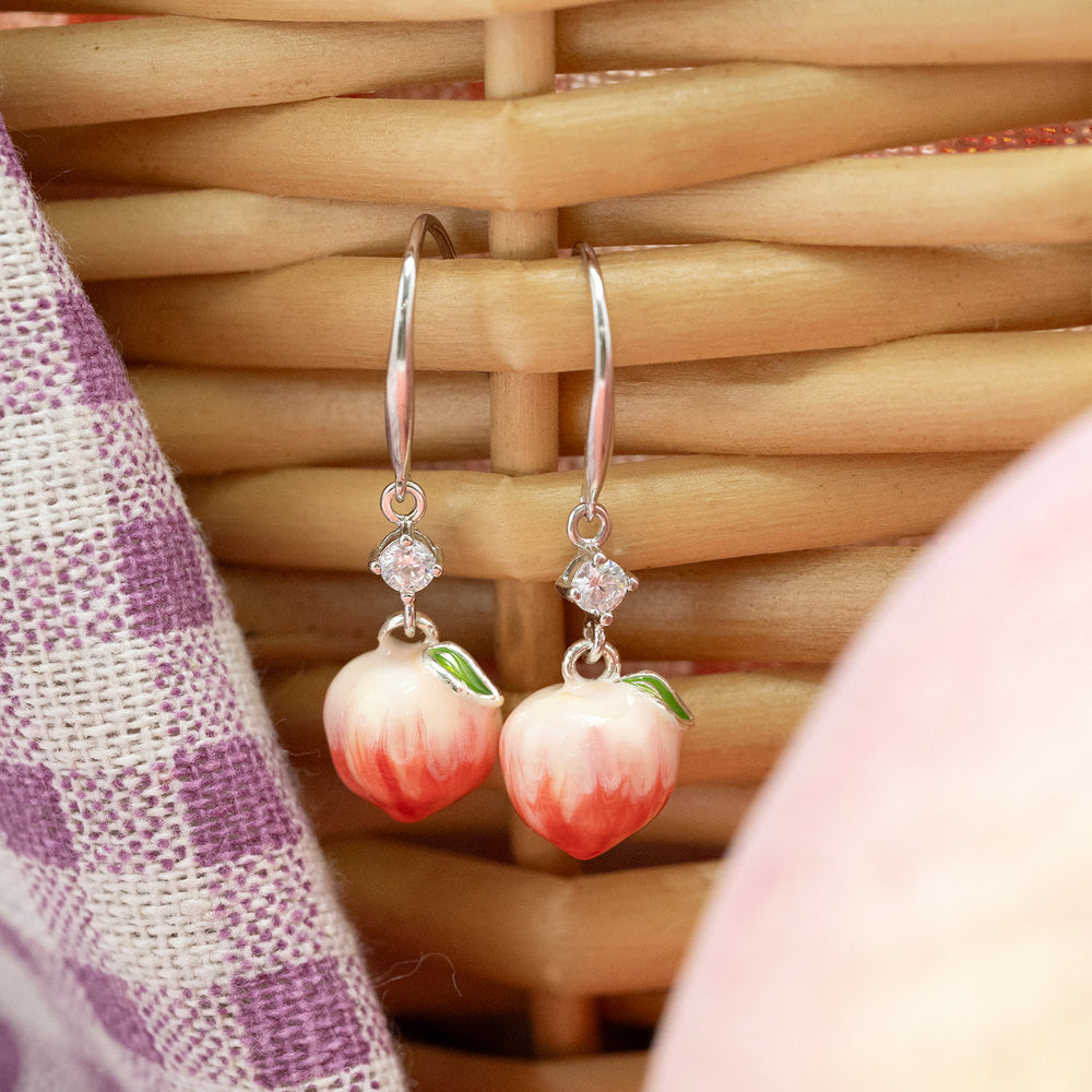 Selenichast Silver Peach Earrings
