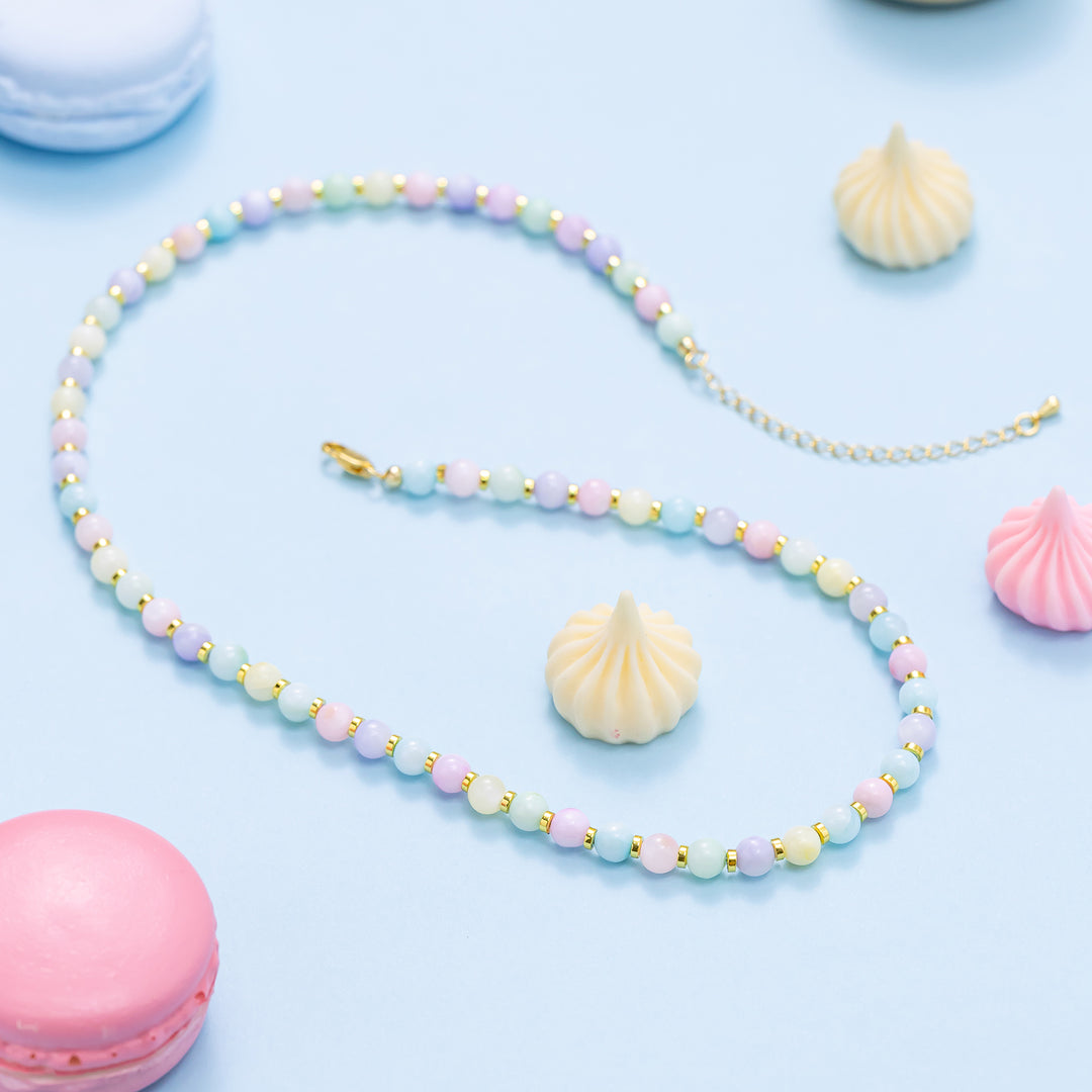 Morganite Bead Necklace