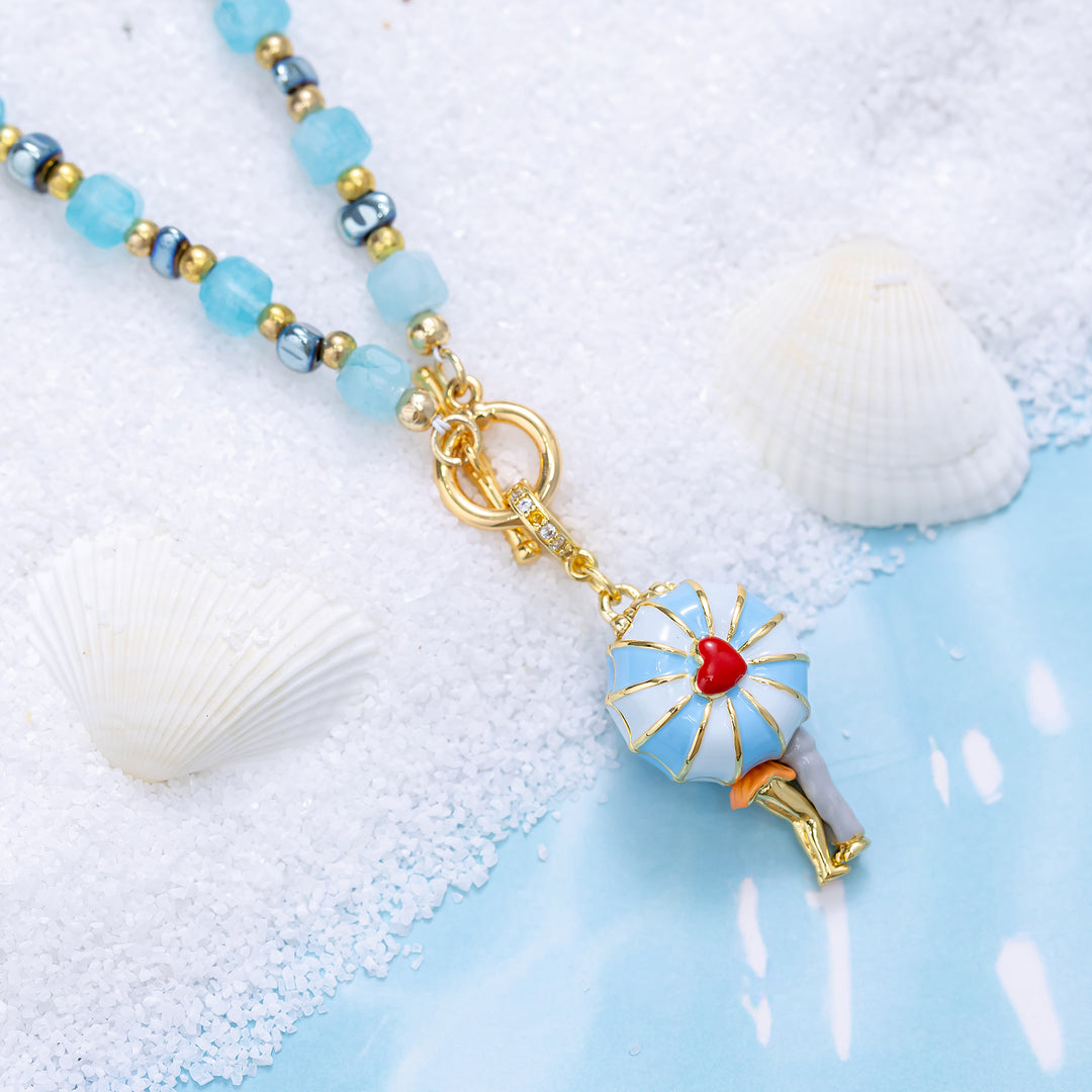 Blue Beaded Necklace