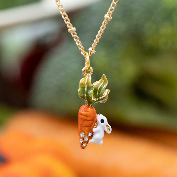 Carrot and Rabbit Necklace