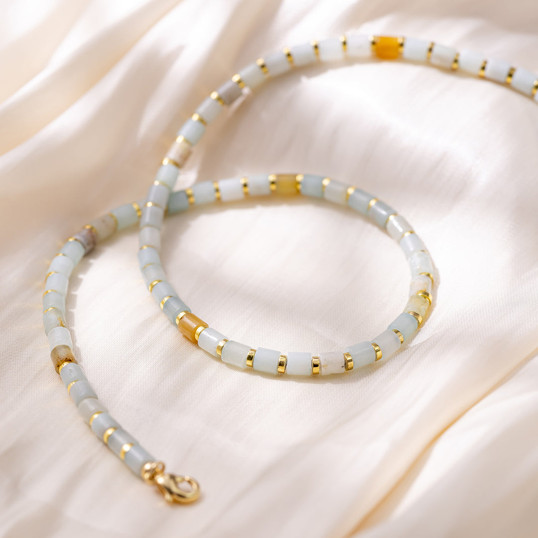 Chalcedony Bead Necklace