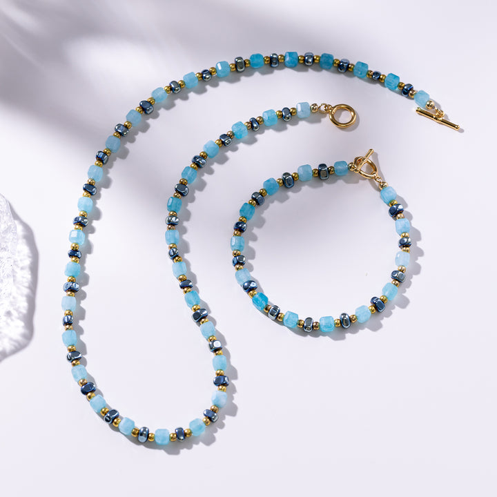 Blue Beaded Necklace