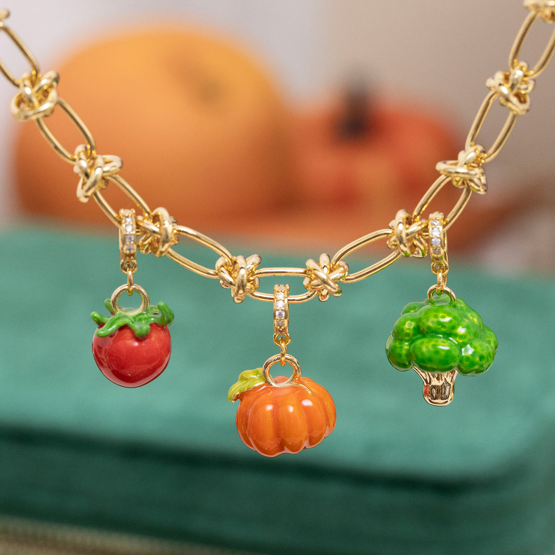 Pumpkin Charm Necklace Selenichast