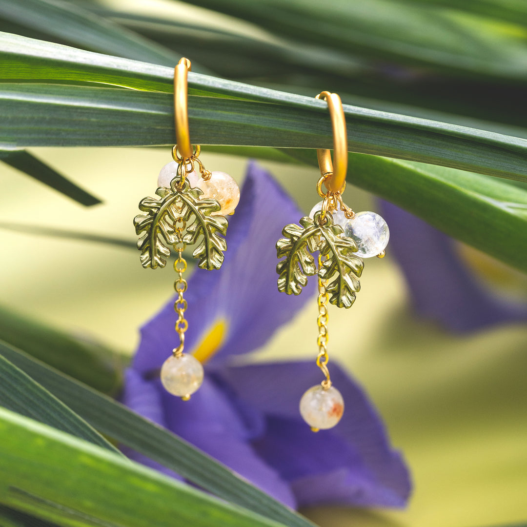 Gooseberry Earrings Leaf Jewelry