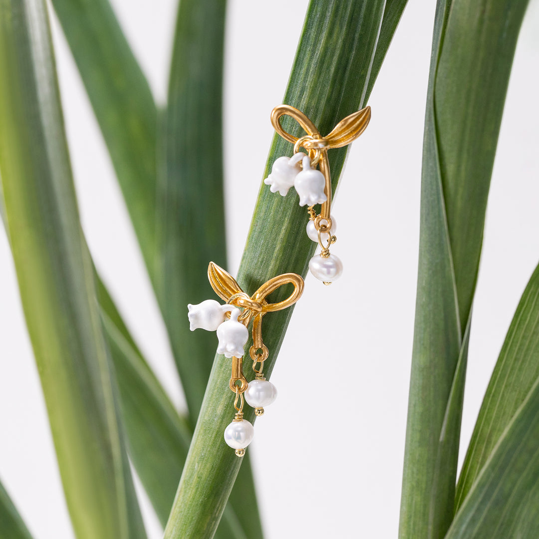 Gold Bow Earrings 18K Gold Jewelry 