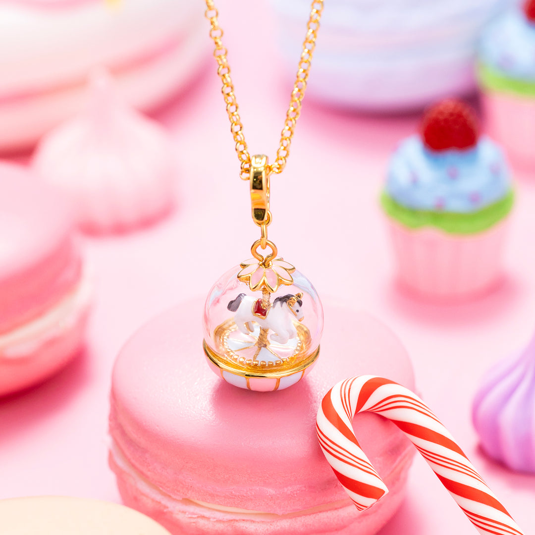 Selenichast Carousel Globe Necklace Gifts