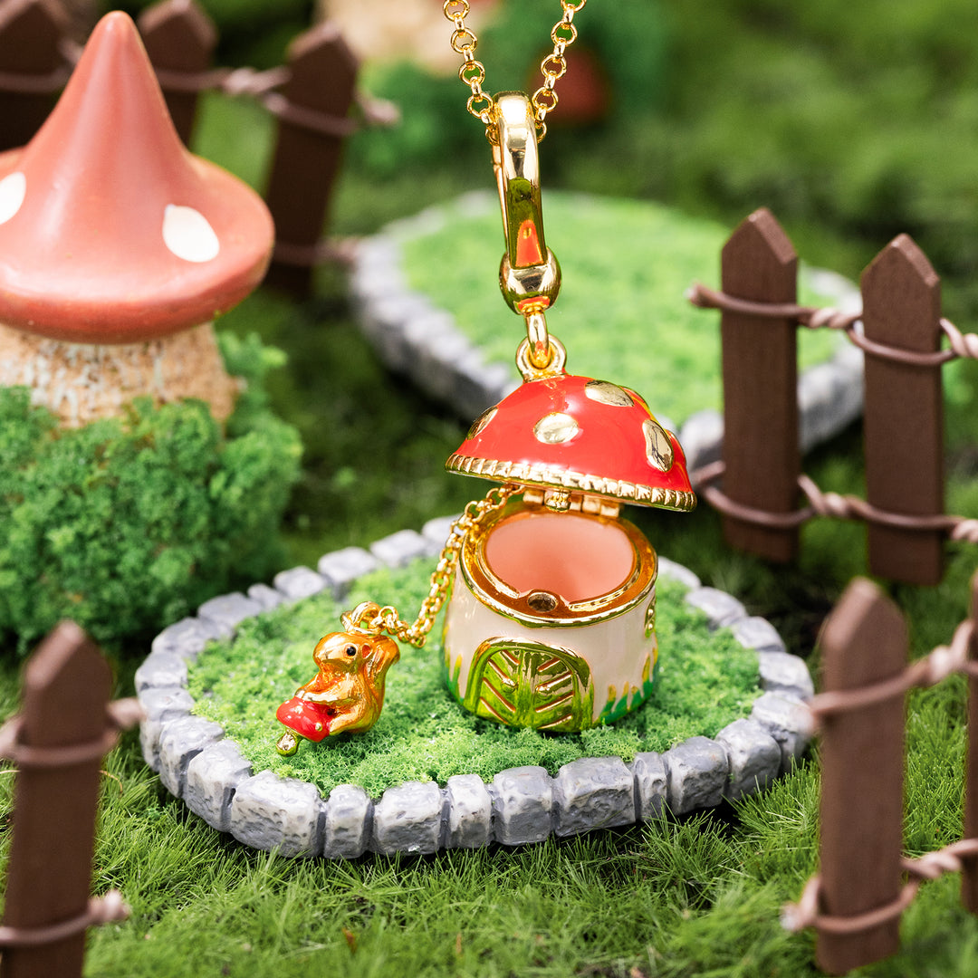 Squirrel Locket Necklace 