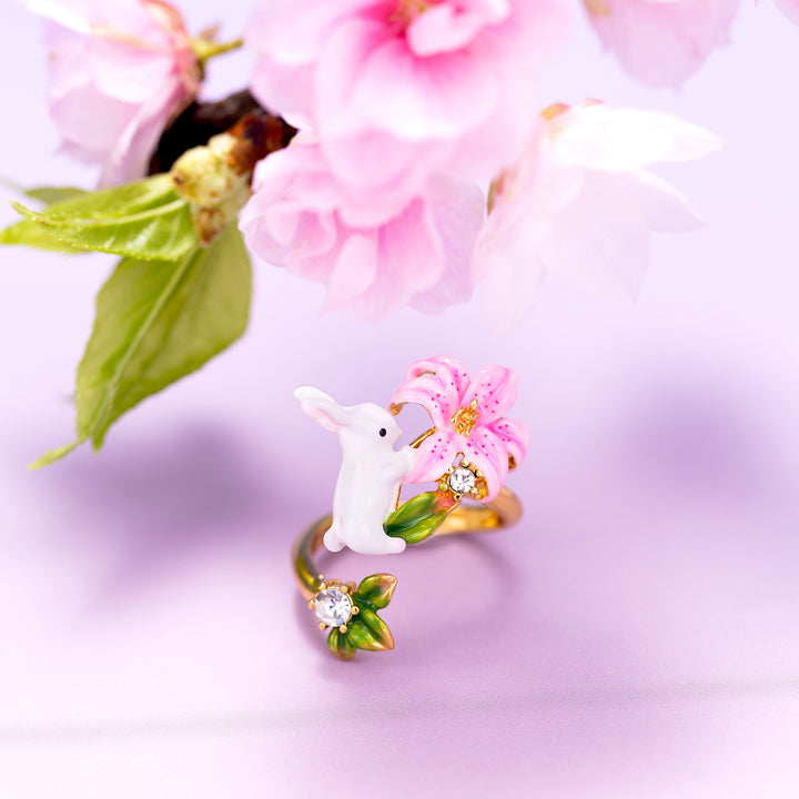 Lily Rabbit Ring 18K Gold Jewelry