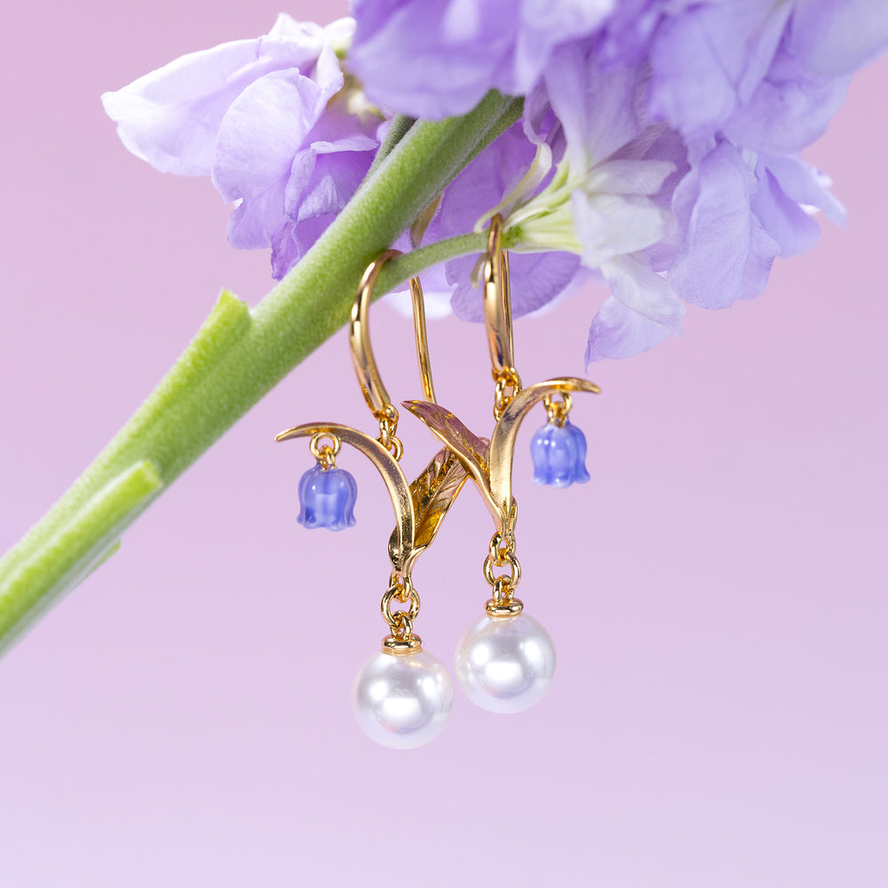 Selenichast Lily of The Valley Pearl Earrings Gifts