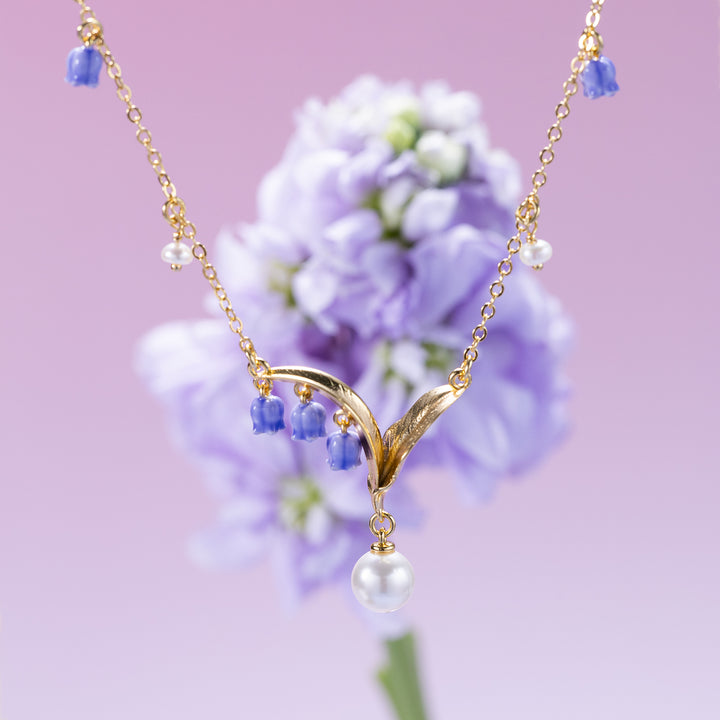 Lily of The Valley Pearl Jewelry Set with Gift Wrapping